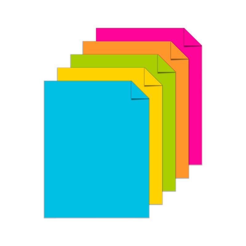 Astrobrights Color Cardstock -"Bright" Assortment, 65 lb Cover Weight, 8.5 x 11, Assorted, 250/Pack - Image 2